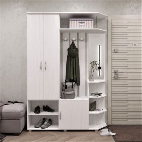 Прихожая Домино рамух белый в Югорске - yugorsk.mebel-tymen.ru | фото