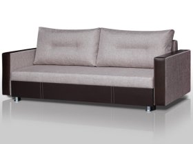 Диван Комфорт с прямыми подлокотниками кемел/кожзам в Югорске - yugorsk.mebel-tymen.ru | фото