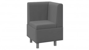 Диван угловой «Каир» Исп.2 Велюр Camaro 18 (серый) в Югорске - yugorsk.mebel-tymen.ru | фото