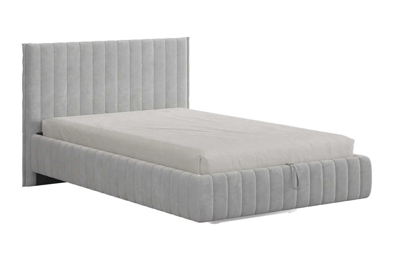 Кровать с подъемным механизмом Твикс 120х200 см галька (велюр) в Югорске - yugorsk.mebel-tymen.ru | фото