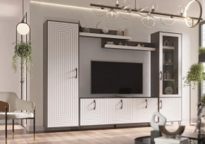 Гостиная Квадро №СВ-1 Серый графит/Софт вайт в Югорске - yugorsk.mebel-tymen.ru | фото