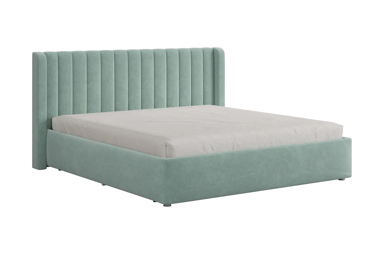 Кровать (каркас) Ева 180х200 см мята (велюр) в Югорске - yugorsk.mebel-tymen.ru | фото