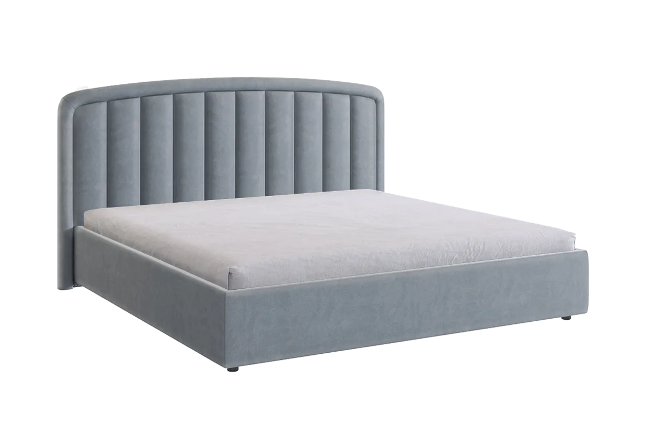 Кровать с подъемным механизмом Сиена 2 180х200 см оникс (велюр) в Югорске - yugorsk.mebel-tymen.ru | фото