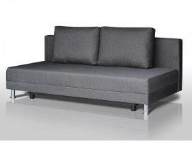 Диван Комфорт Лайт без подлокотников 2 подушки графит в Югорске - yugorsk.mebel-tymen.ru | фото