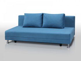 Диван Комфорт Лайт без подлокотников 2 подушки голубой в Югорске - yugorsk.mebel-tymen.ru | фото