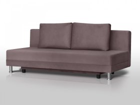Диван Комфорт Лайт без подлокотников 2 подушки коричневый в Югорске - yugorsk.mebel-tymen.ru | фото