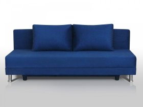 Диван Комфорт Лайт без подлокотников 2 подушки синий в Югорске - yugorsk.mebel-tymen.ru | фото