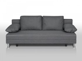 Диван Комфорт без подлокотников 4 подушки графит в Югорске - yugorsk.mebel-tymen.ru | фото