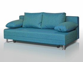 Диван Комфорт без подлокотников 4 подушки азур в Югорске - yugorsk.mebel-tymen.ru | фото