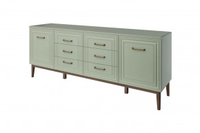 Комод 6 ящиков 2 двери Гориция Зелёный самшит в Югорске - yugorsk.mebel-tymen.ru | фото