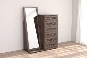 Комод Кэт-4 6 ящиков с зеркалом Венге Диал в Югорске - yugorsk.mebel-tymen.ru | фото