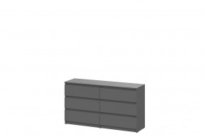 Комод с ящиками 1,38м Графит серый Денвер в Югорске - yugorsk.mebel-tymen.ru | фото
