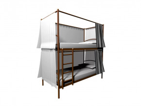 Конструкция для штор к Хостел Duo 3х стронняя в Югорске - yugorsk.mebel-tymen.ru | фото