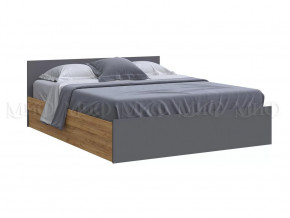 Кровать 1600 Басямиф, графит/дуб крафт в Югорске - yugorsk.mebel-tymen.ru | фото