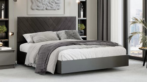 Кровать «Бетта» Тип 1 Серый графит, Велюр Серый в Югорске - yugorsk.mebel-tymen.ru | фото