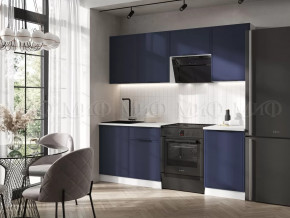 Кухня Николь 2,1м (Холст сапфировый) в Югорске - yugorsk.mebel-tymen.ru | фото