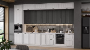 Кухонный гарнитур «Лина» №9 Белый, Графит в Югорске - yugorsk.mebel-tymen.ru | фото