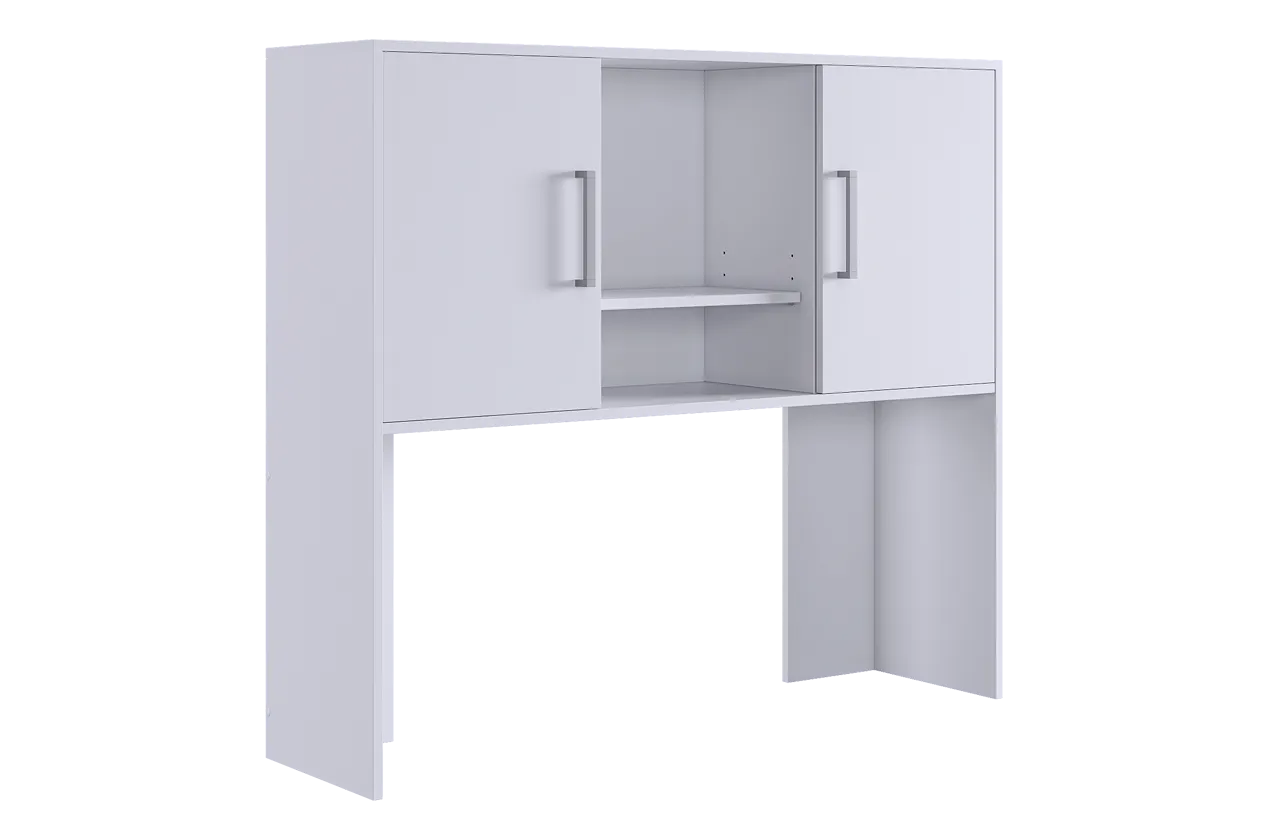 Надстройка стола компьютерного 1200 Лайт-2 белый/белый в Югорске - yugorsk.mebel-tymen.ru | фото