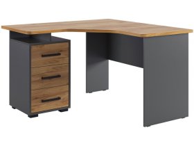 Стол компьютерный 1200 угловой Лайт-2 графит/дуб крафт золотой в Югорске - yugorsk.mebel-tymen.ru | фото