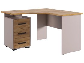 Стол компьютерный 1200 угловой Лайт-2 кашемир/дуб крафт золотой в Югорске - yugorsk.mebel-tymen.ru | фото