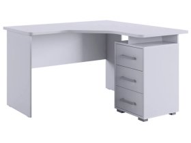 Стол компьютерный 1200 угловой Лайт-2 белый/белый в Югорске - yugorsk.mebel-tymen.ru | фото