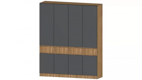 Ленора Шкаф 4х ств. Дуб вотан/Графит в Югорске - yugorsk.mebel-tymen.ru | фото