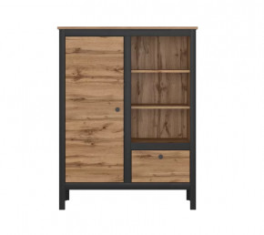 LOFT шкаф REG1D1S/90 (Дуб вотан/Черный) в Югорске - yugorsk.mebel-tymen.ru | фото