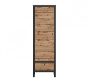 LOFT шкаф REG1D1S (Дуб вотан/Черный) в Югорске - yugorsk.mebel-tymen.ru | фото