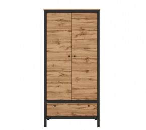 LOFT шкаф SZF2D1S (Дуб вотан/Черный) в Югорске - yugorsk.mebel-tymen.ru | фото