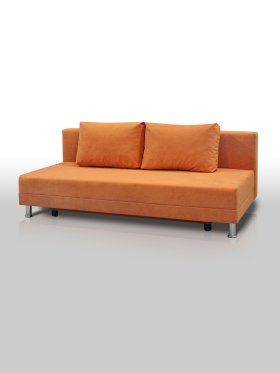 Диван Комфорт Лайт без подлокотников 2 подушки апельсин в Югорске - yugorsk.mebel-tymen.ru | фото