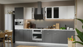 Модульная кухня «Габриэлла» Белый/Сноу/Титан в Югорске - yugorsk.mebel-tymen.ru | фото