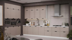 Модульная кухня «Гренада» Белый, Холст латте в Югорске - yugorsk.mebel-tymen.ru | фото