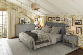 Модульная спальня Никеа Серый шифер/Лак Антрацит в Югорске - yugorsk.mebel-tymen.ru | фото