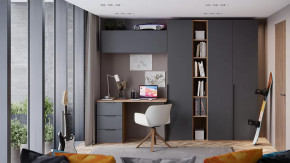 Набор детской мебели «Порто» №3 Яблоня Беллуно, Графит софт в Югорске - yugorsk.mebel-tymen.ru | фото