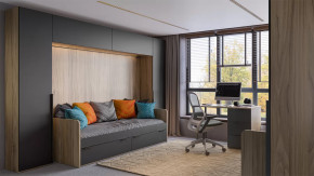 Набор детской мебели «Порто» №4 Яблоня Беллуно, Графит софт в Югорске - yugorsk.mebel-tymen.ru | фото