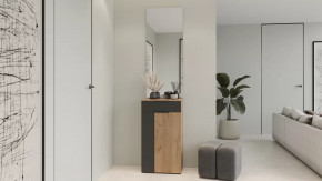 Набор мебели для прихожей стандартный «Асти»  Дуб крафт золотой/Антрацит в Югорске - yugorsk.mebel-tymen.ru | фото