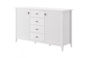 Никеа Комод 4 ящика 2 двери Белый в Югорске - yugorsk.mebel-tymen.ru | фото