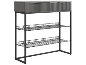 Обувница Классная 1 графит/графит матовый/черный муар в Югорске - yugorsk.mebel-tymen.ru | фото