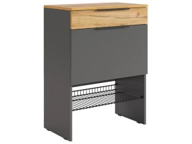 Обувница Баско графит/дуб крафт золотой в Югорске - yugorsk.mebel-tymen.ru | фото