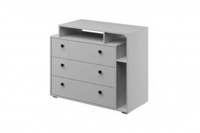 Оскар Комод 3 ящика Белый снег в Югорске - yugorsk.mebel-tymen.ru | фото