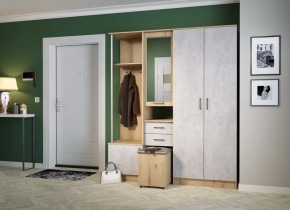 Прихожая "Дуся 1.7" УНИ, (ш1700*г480*в2015мм), ЛДСП дуб бунратти/цемент в Югорске - yugorsk.mebel-tymen.ru | фото