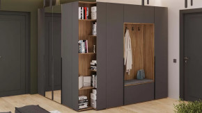 Прихожая «Порто» № 5 Яблоня Беллуно, Графит софт в Югорске - yugorsk.mebel-tymen.ru | фото