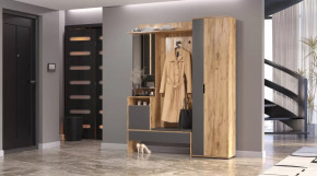 Прихожая Сабрина Дуб вотан/графит в Югорске - yugorsk.mebel-tymen.ru | фото