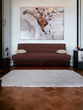 Прямой диван манго 1 Нео Шоколад/Подушки Нео Латте в Югорске - yugorsk.mebel-tymen.ru | фото