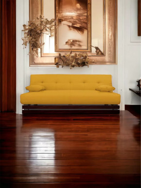 Прямой диван манго 1 Савана Елоу/Планки орех в Югорске - yugorsk.mebel-tymen.ru | фото