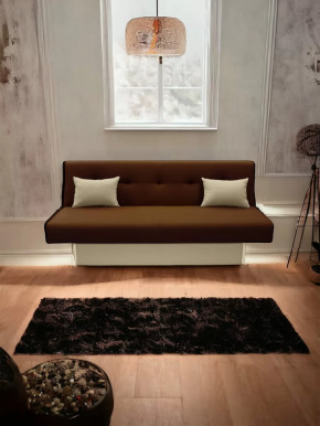 Прямой диван манго 4 Нео Шоколад/Подушки Нео Латте в Югорске - yugorsk.mebel-tymen.ru | фото