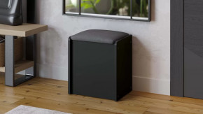 Пуф Бостон Антрацит/Велюр серый в Югорске - yugorsk.mebel-tymen.ru | фото