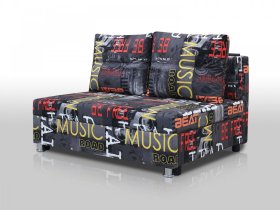 Диван Реал 120 без подлокотников мюзик графит в Югорске - yugorsk.mebel-tymen.ru | фото