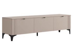 Тумба 2 Рич кашемир/фрапучино матовый/черный в Югорске - yugorsk.mebel-tymen.ru | фото