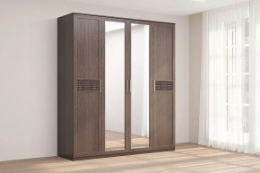 Шкаф 4-х створчатый с зеркалом Кэт-4 Венге Диал в Югорске - yugorsk.mebel-tymen.ru | фото